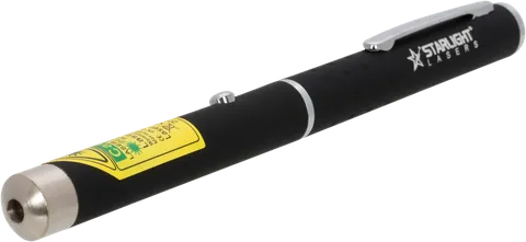Grüner Laserpointer Stift X1 schräg von vorn gesehen