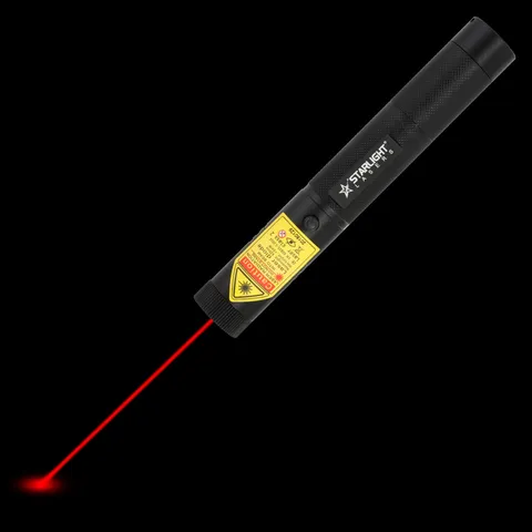 Roter Laserpointer R1 Pro mit sichtbarem Laserstrahl im Dunkeln